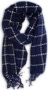 SAACHI Plaid Fringe Scarf