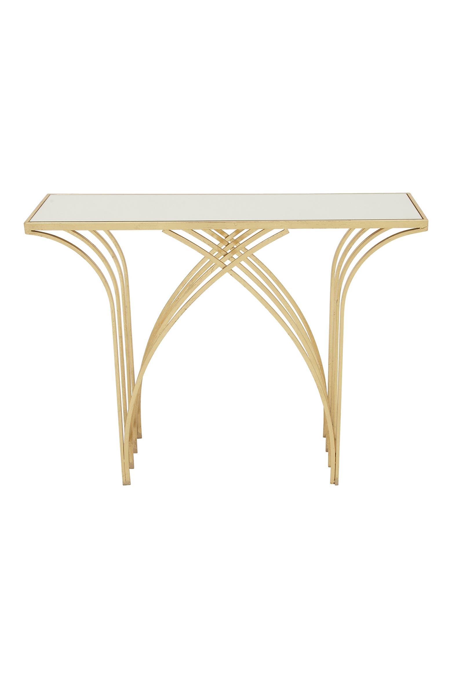 Metal Table Racking WILLOW ROW Gold Modern Metal Console Table | Nordstromrack