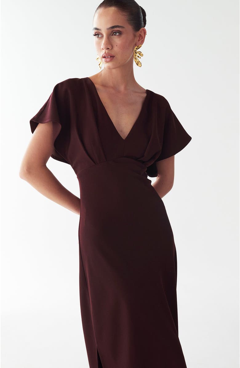 BWLDR Aura Maxi Dress, Alternate, color, Burgundy