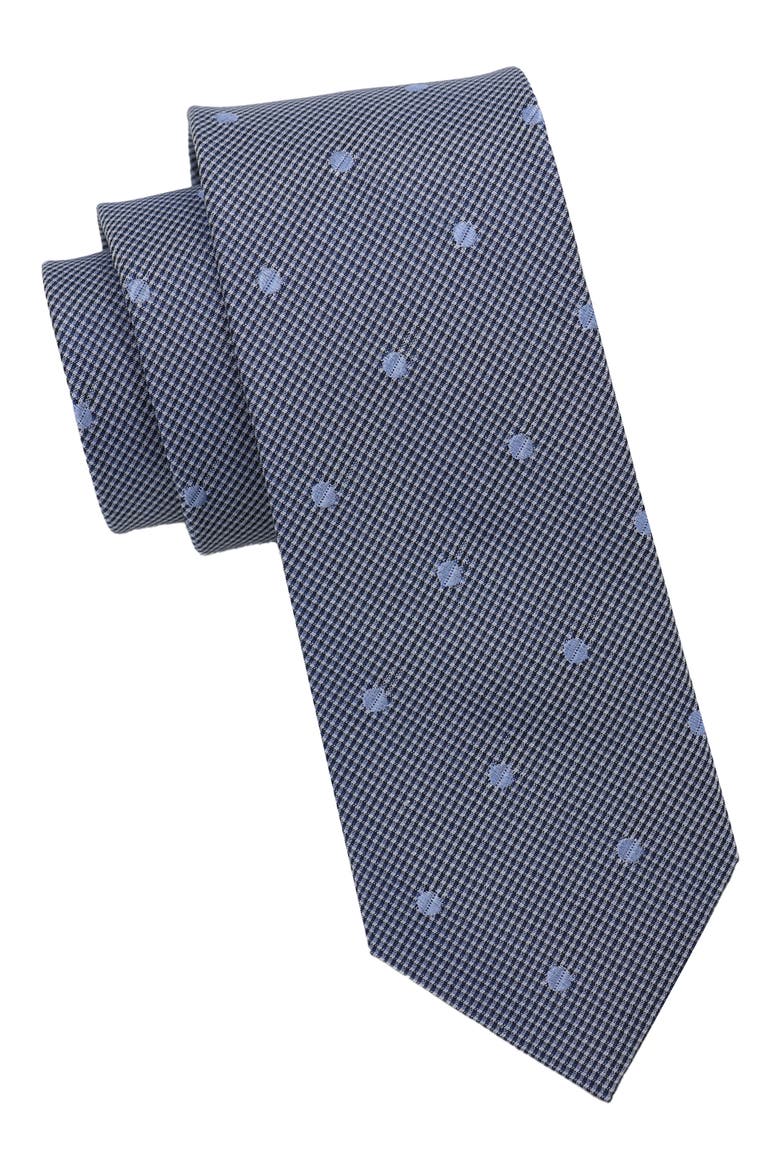 Dot Tie & Pocket Square Set, Main, color, NAVY/ BLUE