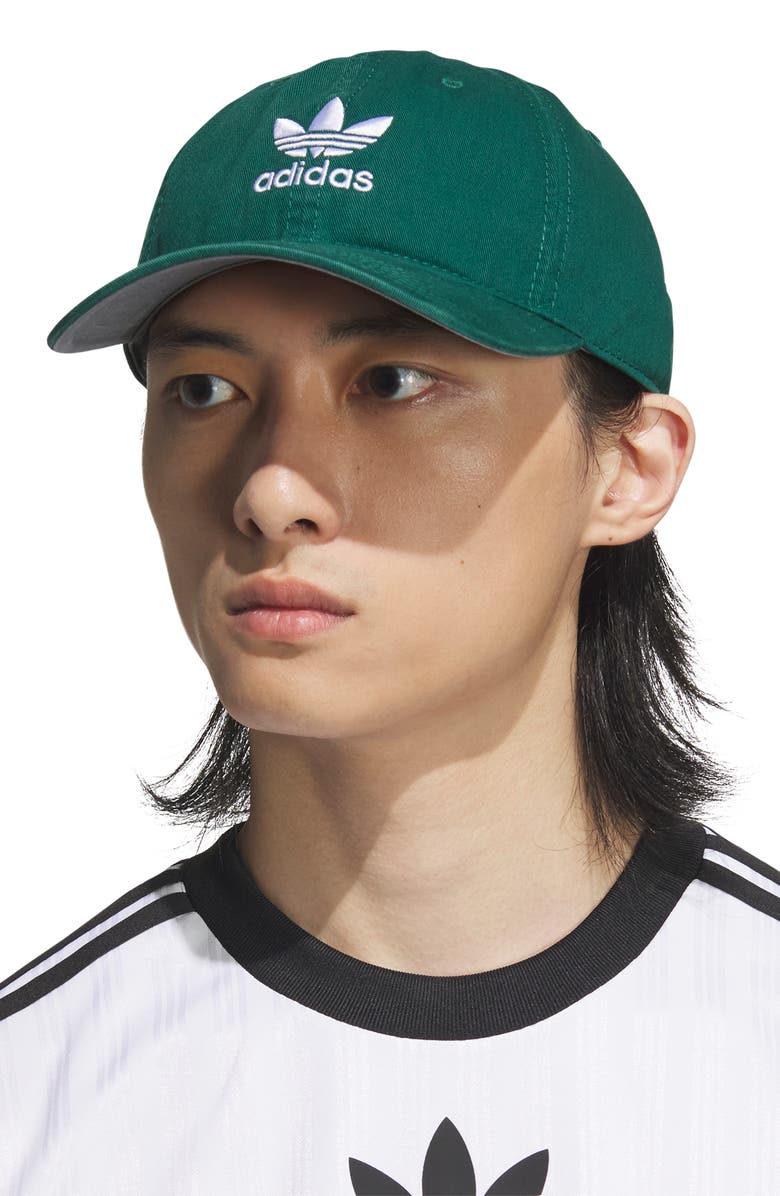 adidas Originals Relaxed Snapback Cap, Alternate, color, Collegiate Green/ White 2