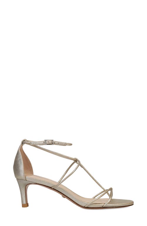 Pelle Moda Ura Sandal In Platinum Gold