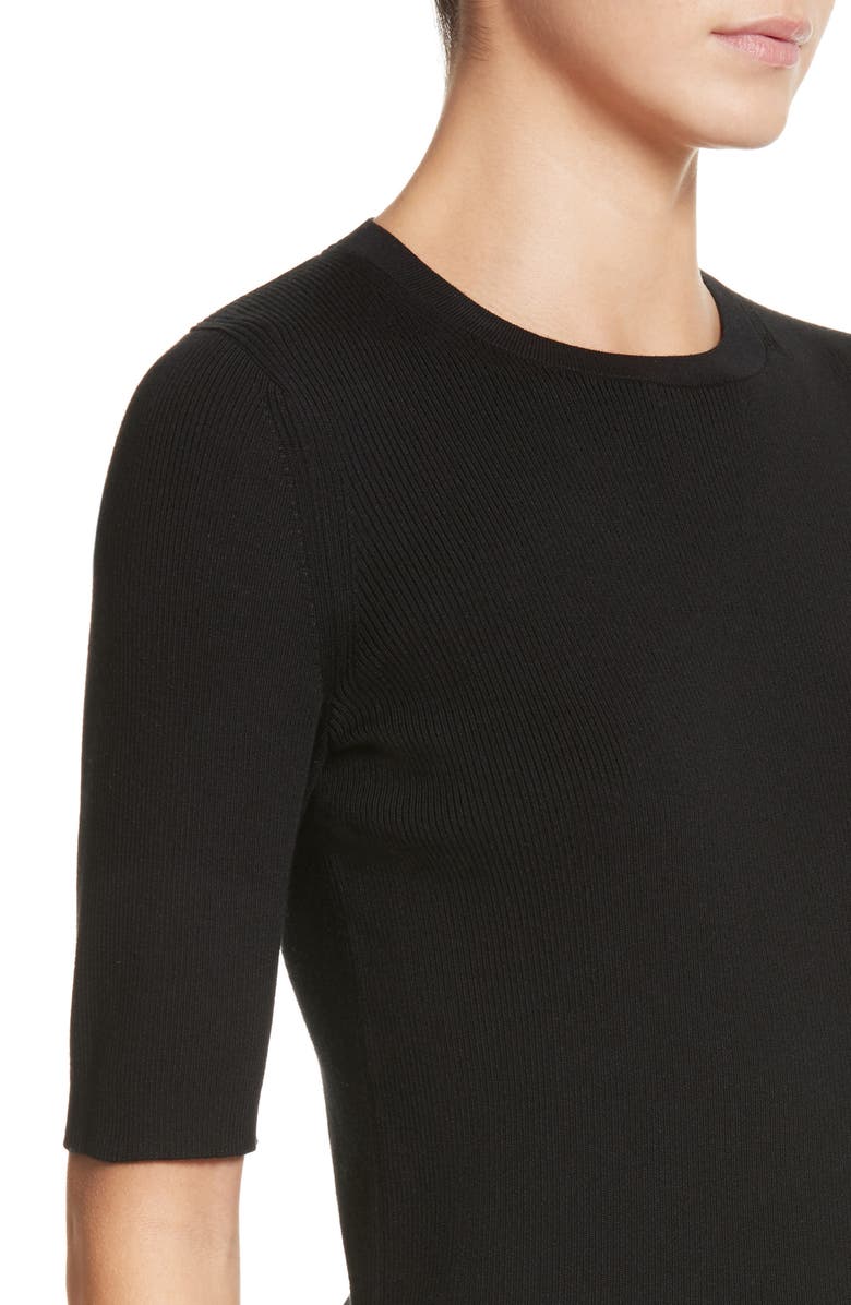 Lafayette 148 New York Rib Knit Silk Blend Sweater, Alternate, color, 