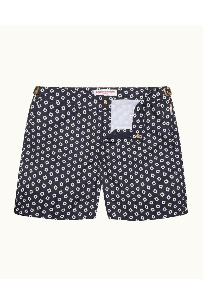 Bulldog Mid-Length Swim Shorts, Main, color, NIGHT IRIS/LATTE