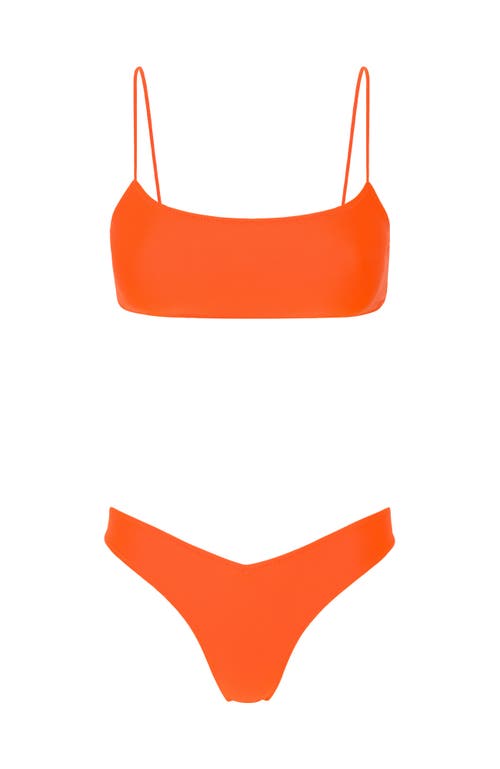 Sunkissed Le Sporty Bikini Top In Orange