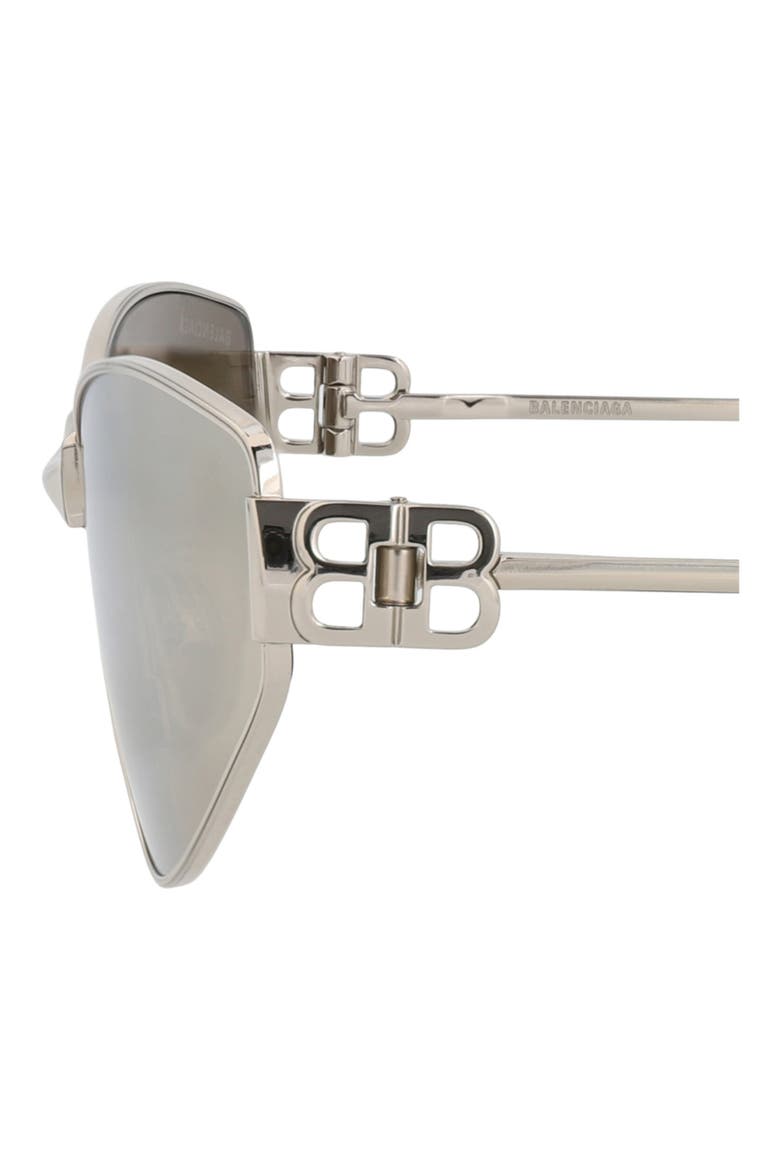 65mm Cat Eye Sunglasses, Alternate, color, SILVER SILVER SILVER