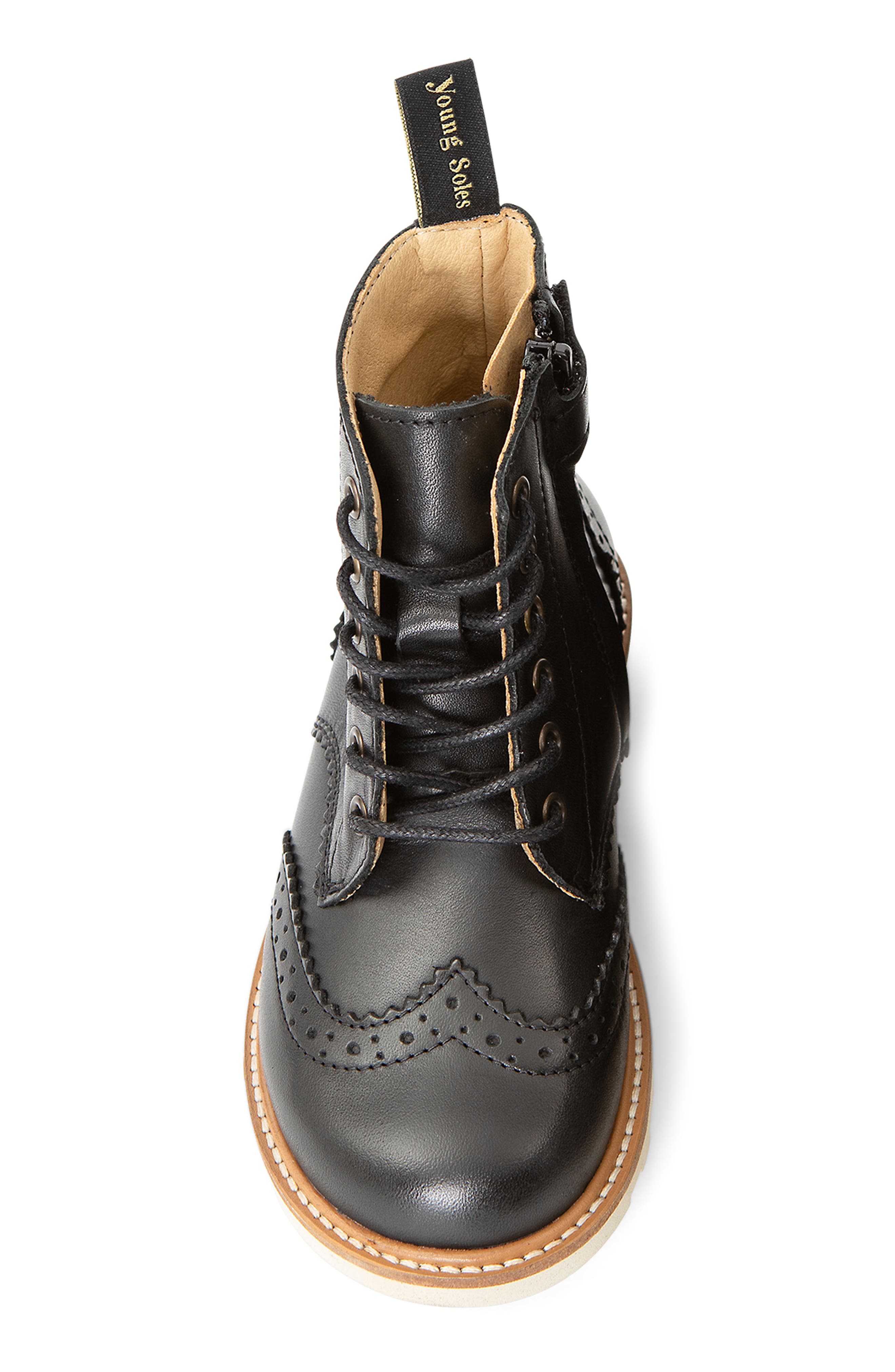 Sidney Kids Brogue Boot, Alternate, color, Black