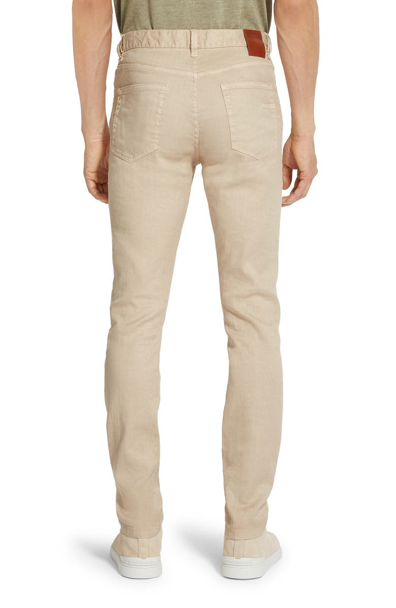 ZEGNA Roccia Linen & Cotton Stretch Twill Slim Fit Jeans, Alternate, color, 