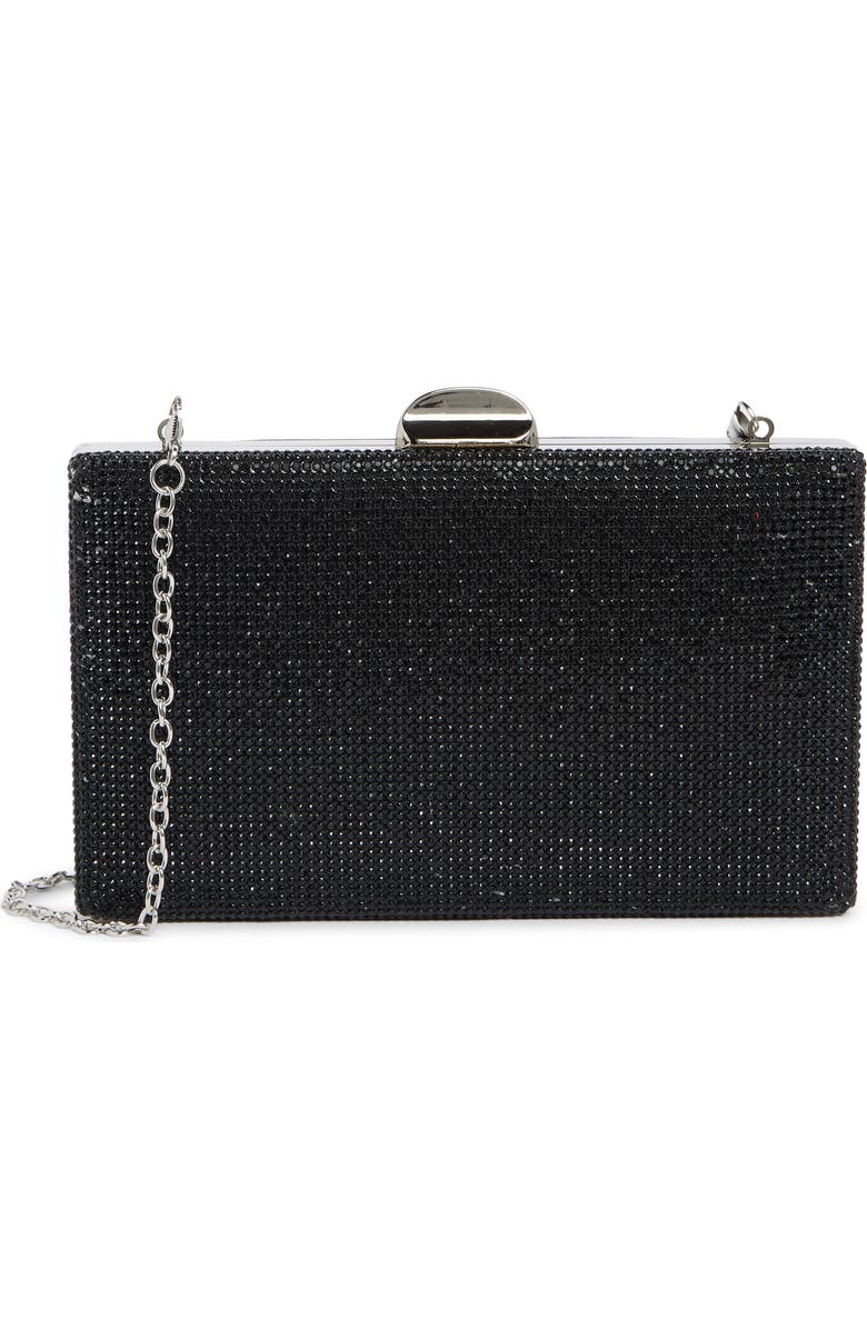 ALESSIA BIANCHI Crystal Frame Clutch, Main, color, Black