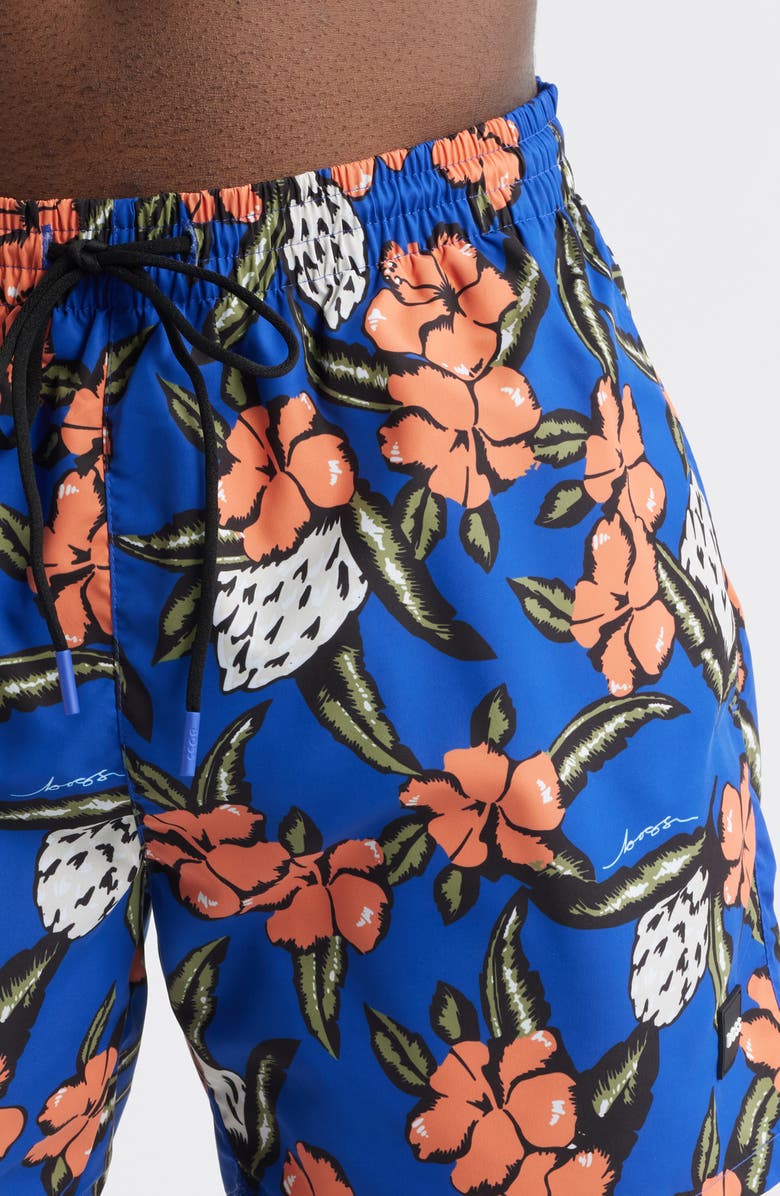 BOSS Piranha Swim Trunks, Alternate, color, Medium Blue