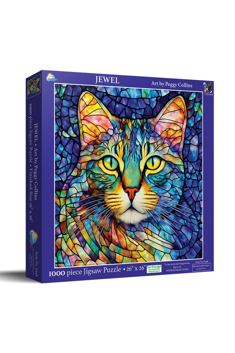 Jewel 1000 piece Jigsaw Puzzle for Adults, Main, color, Multicolor