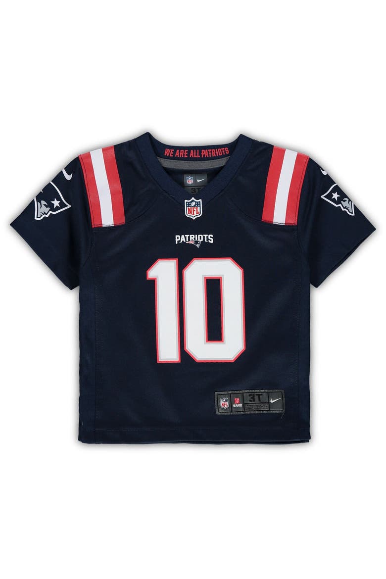 Toddler Nike Mac Jones Navy New England Patriots Game Jersey, Alternate, color, Navy