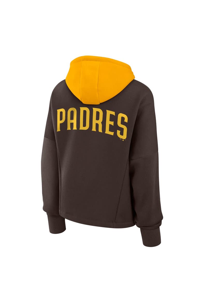 Women's Fanatics Brown San Diego Padres Oversized Legacy Favorite Spectator Pullover Hoodie, Alternate, color, Brown