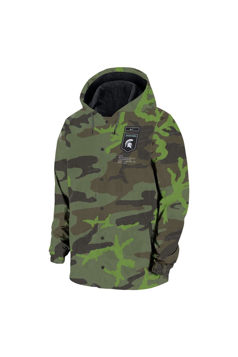 Men's Nike Camo Michigan State Spartans Hoodie Full-Snap Jacket, Alternate, color, Camo