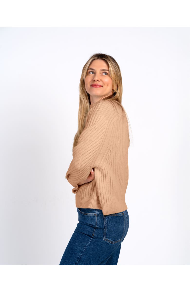 Kettlewell Maeve Rib Knit Sweater, Alternate, color, Sesame