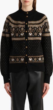 Khaite Marc Fair Isle Cashmere Cardigan