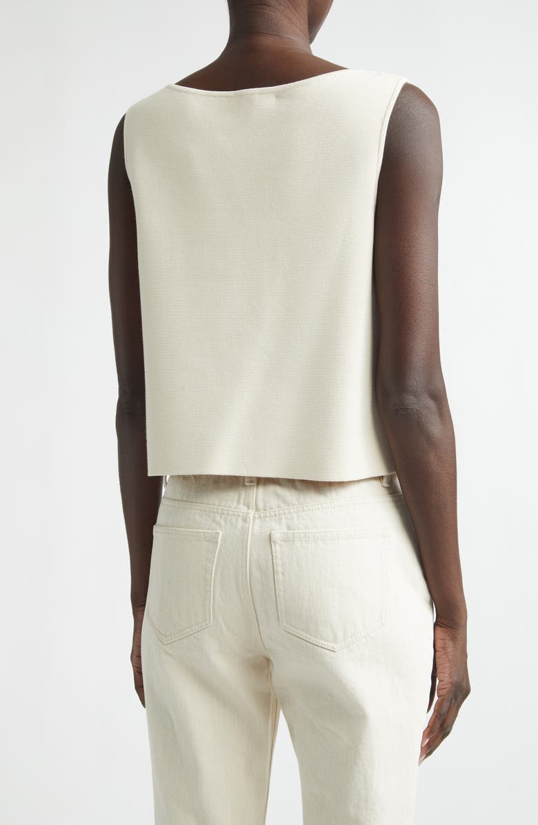 Lafayette 148 New York Button Front Sweater Vest, Alternate, color, Ecru