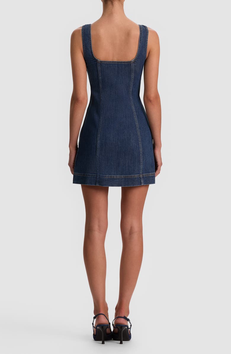 Alice + Olivia Bea Denim Minidress, Alternate, color, Danica Dark Indigo