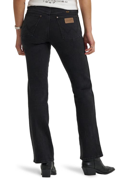 Wrangler Wrancher Mid Rise Bootcut Jeans In Black