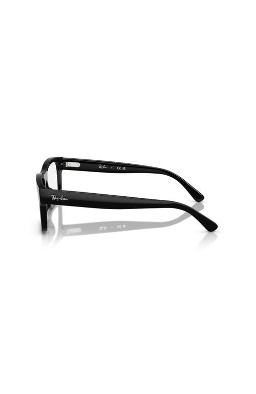 Ray Ban Ray-ban 56mm Rectangle Optical Glasses In Black