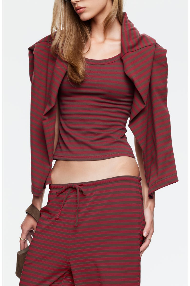 Lucky Stripe Tank, Alternate, color, CHOCOLATE WINE