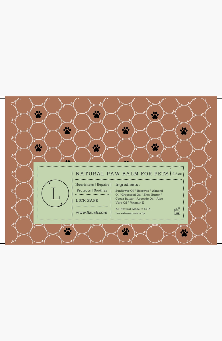 Lizush Natural Pet Paw Balm, Alternate, color, NO COLOR