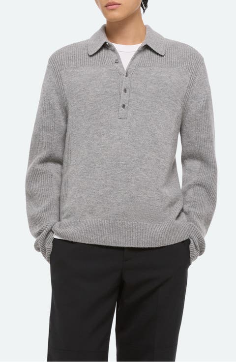 Block Polo Sweater