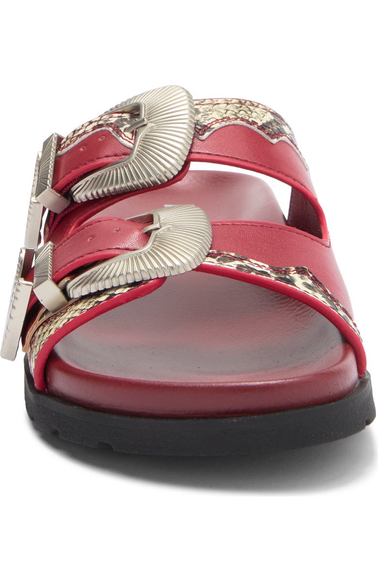 MIA Tibby Slide Sandal, Alternate, color, Red/ Beige Multi Snake