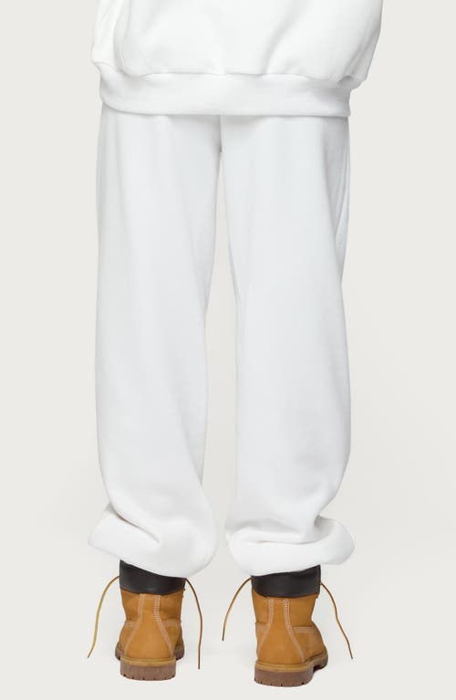 Edikted Flerua Logo Sweatpants In White