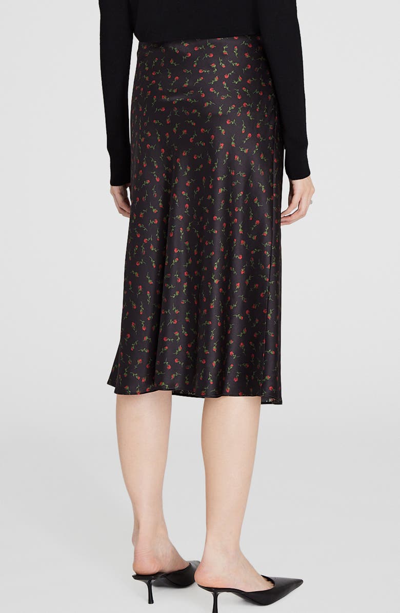 Club Monaco Floral Silk Slip Skirt, Alternate, color, 