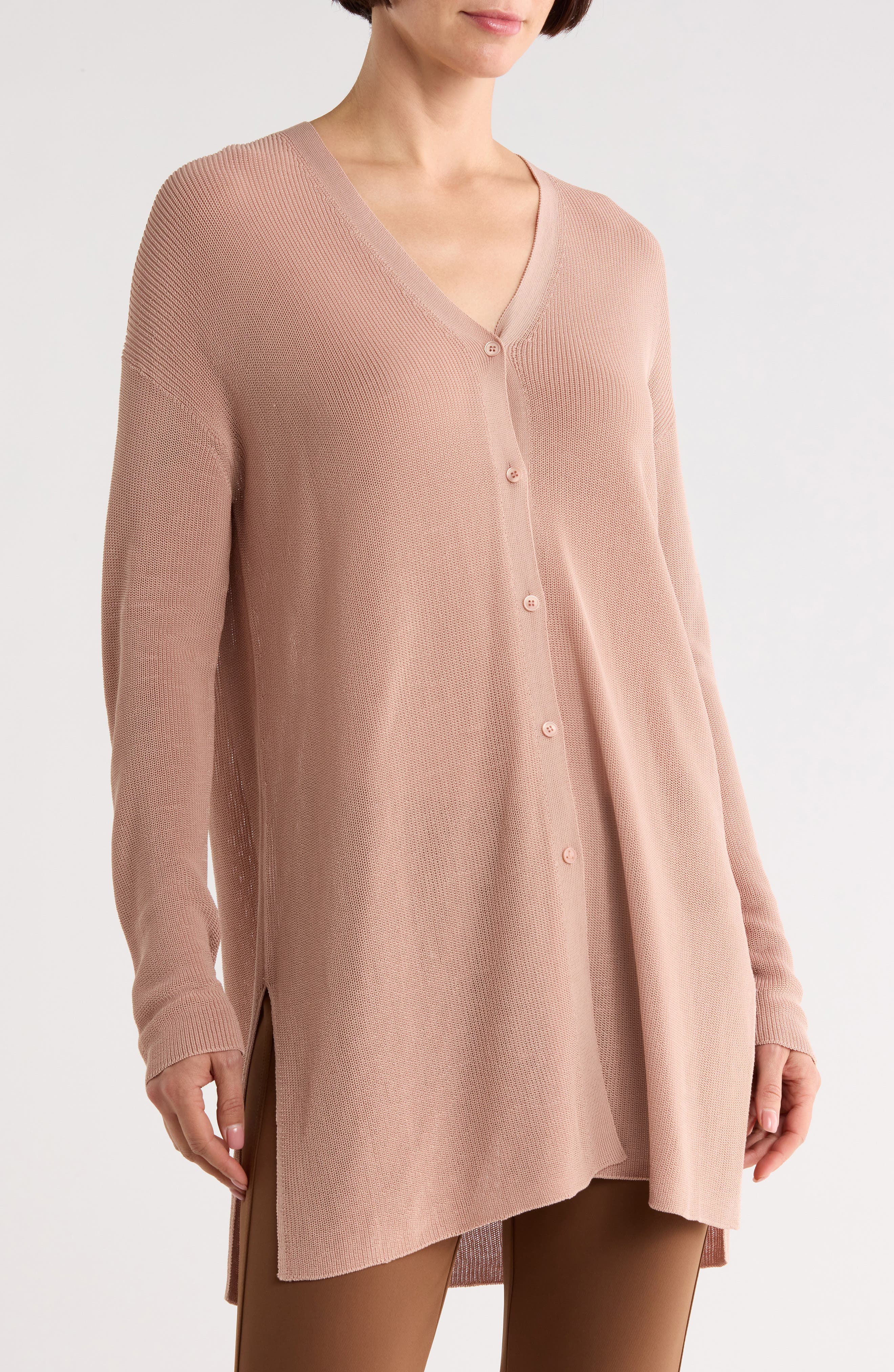 V-Neck Button Cardigan