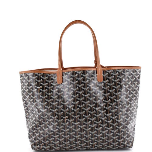 Pre-owned Goyard  Goyard Saint Louis Tote Coated Canvas Pm In Black