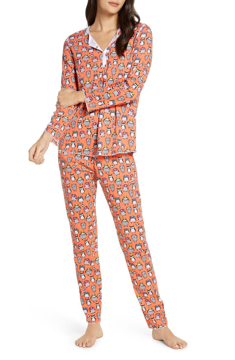 Roller Rabbit Owlighans Pajamas, Main, color, 