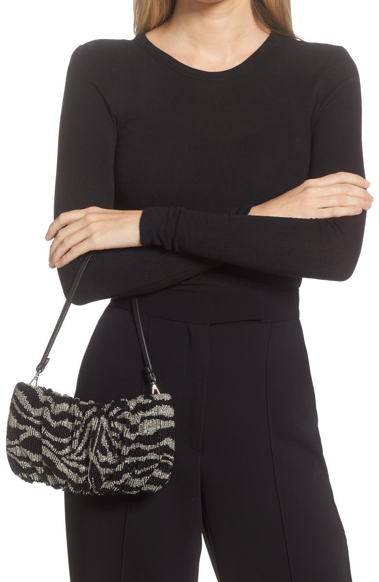 STAUD Beaded Bean Shoulder Bag, Alternate, color,