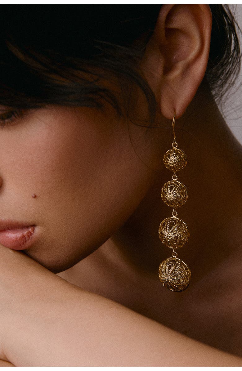 Freya Rose Turquoise Mountain Ava Earrings, Alternate, color, Gold