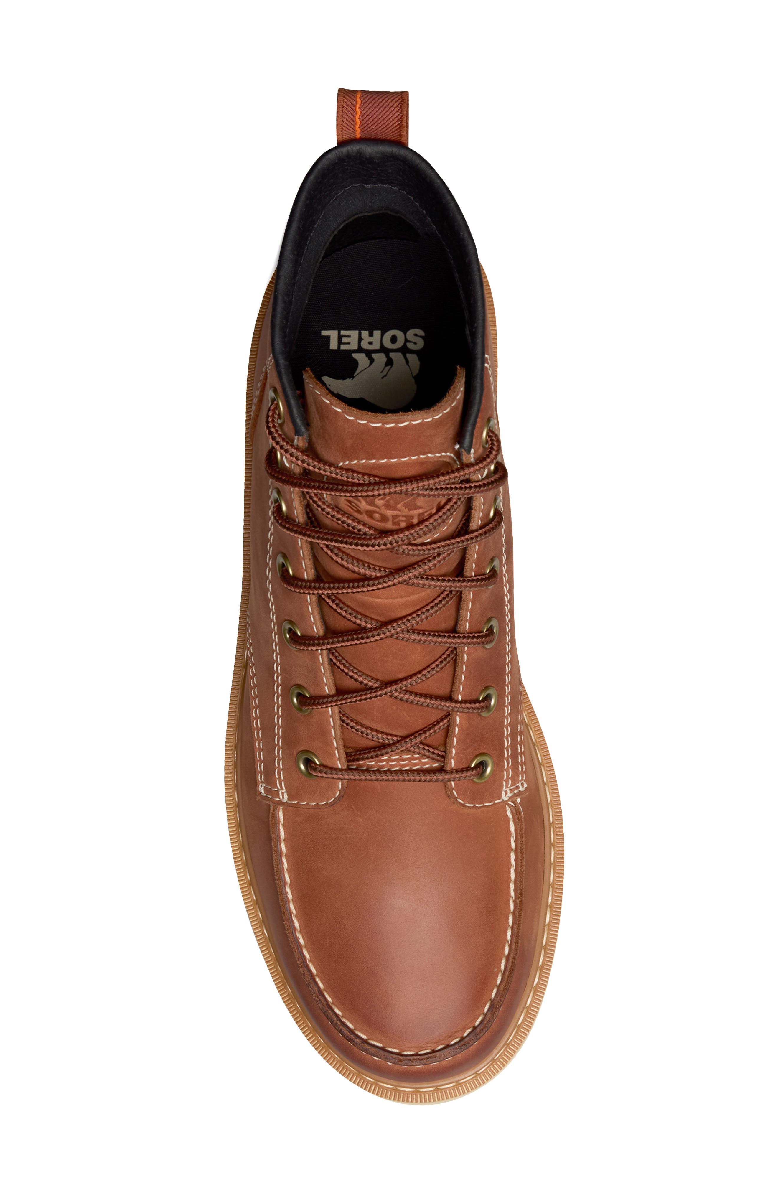 SOREL Slabtown 62 Waterproof Moc Toe Boot, Alternate, color, Rustic Brown/ Ceramic