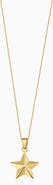 Oradina 14K Gold Street Star Pendant Necklace