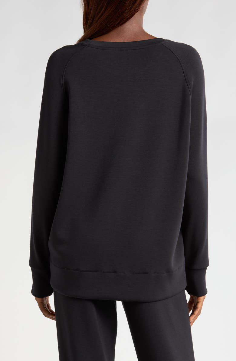 Zella Soft Scuba Knit Oversize Crewneck Sweatshirt, Alternate, color,