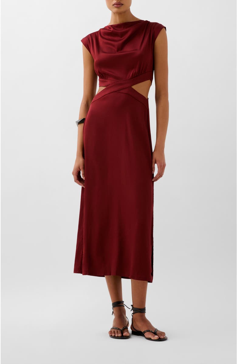 Scalpers Scsideopen Dress, Main, color, Burgundy