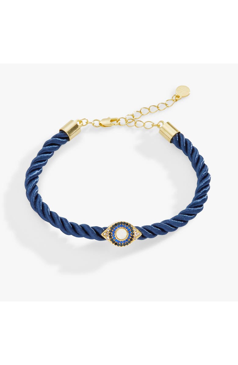 Alex and Ani Evil Eye Adjustable Cord Bracelet, Alternate, color, Blue