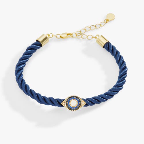 Alex And Ani Evil Eye Adjustable Cord Bracelet In Blue