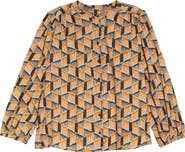 Treasure & Bond Balloon Sleeve Cotton Blouse