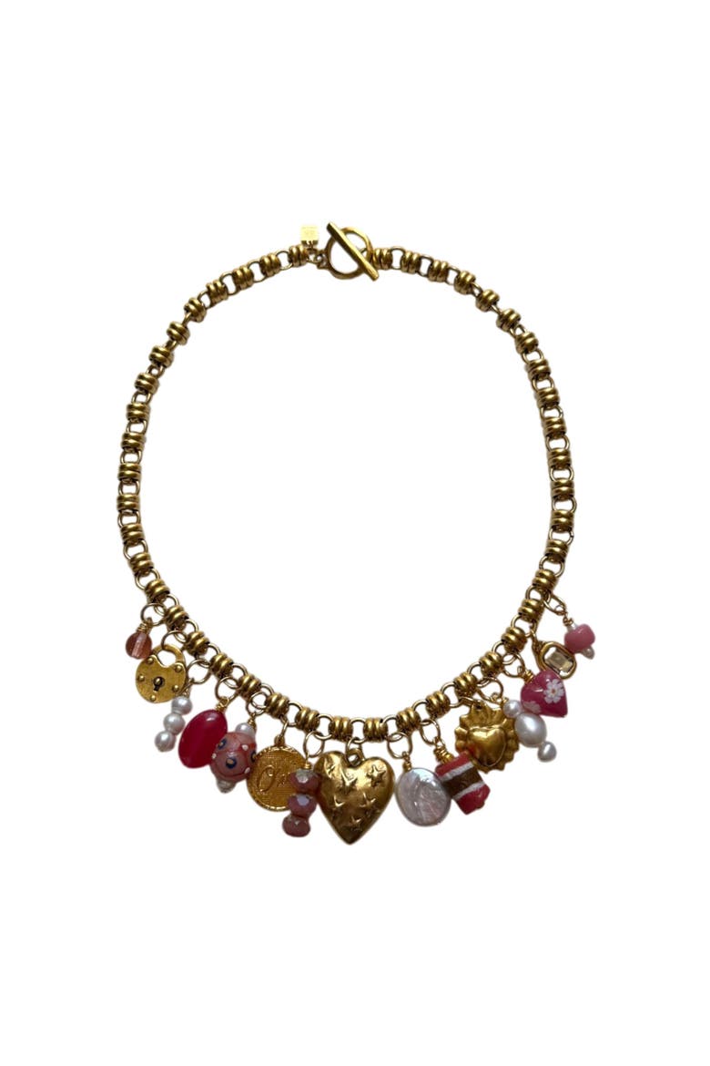 Mae Necklace, Main, color, Pink