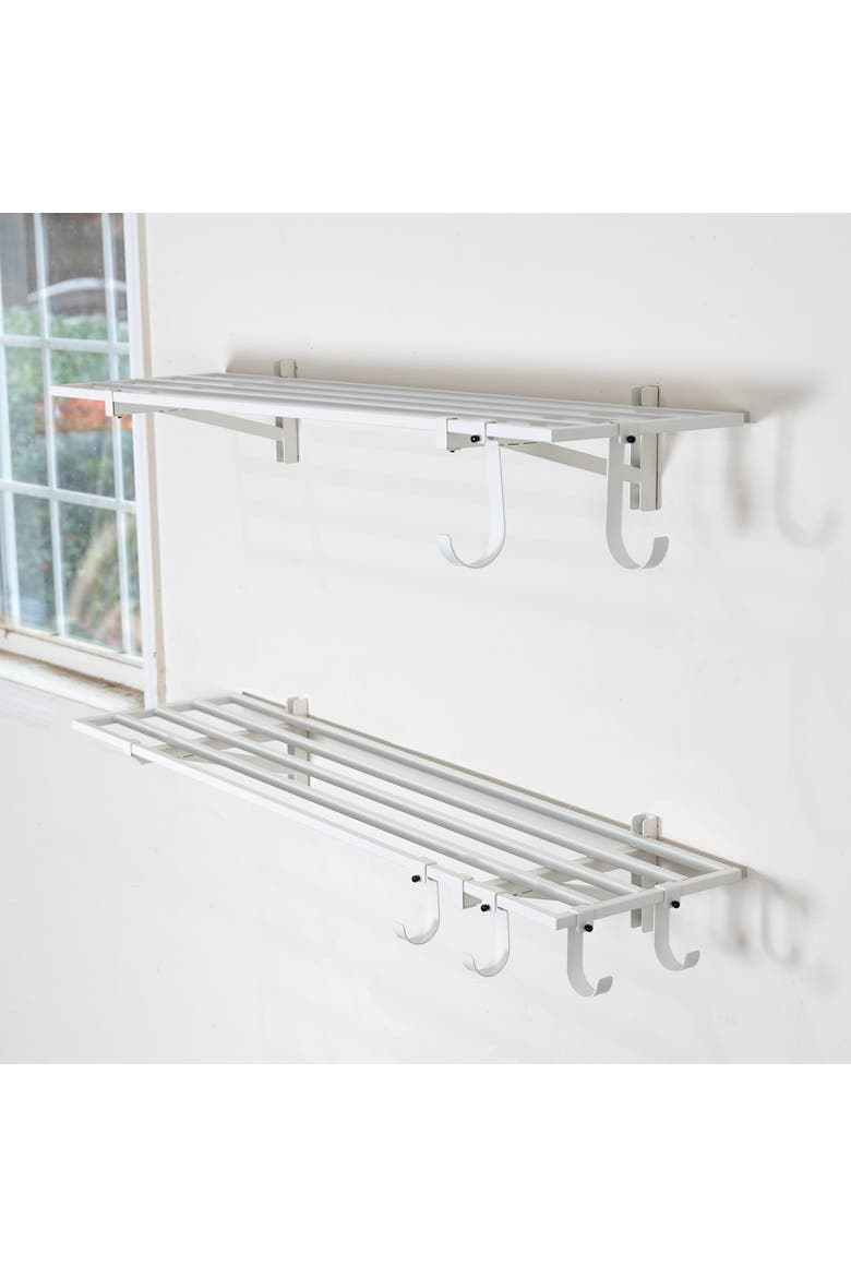 1' x 4' Bristol Garage Wall Mount Shelves - 2 Pack - White, Alternate, color, White