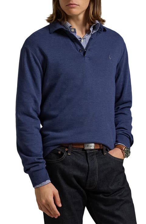 Double Knit Jersey Long Sleeve Polo