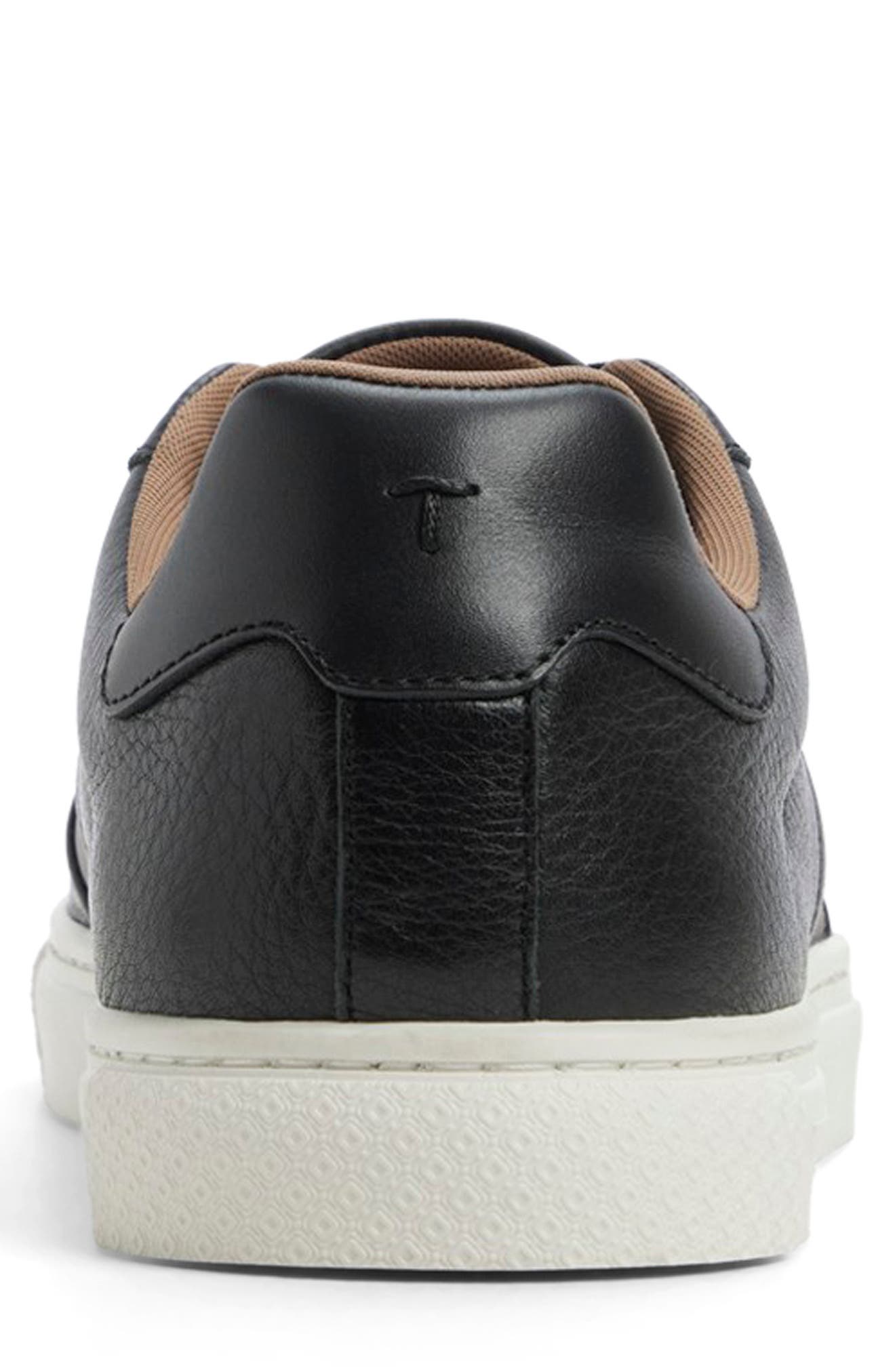 Bradley Leather Sneaker, Alternate, color, BLACK