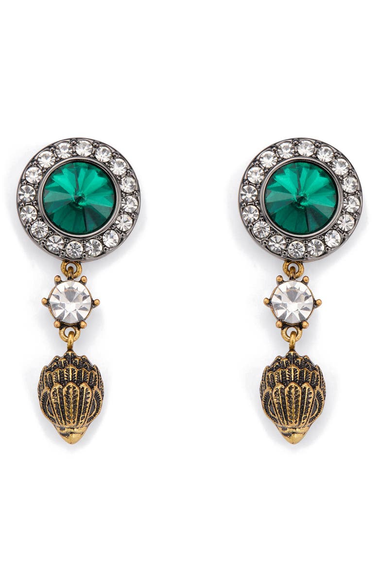 Kurt Geiger London Octavia Eagle Drop Earrings, Main, color, Green