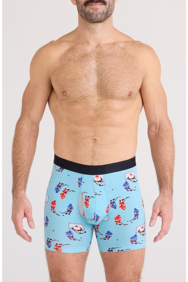 DropTemp™ Cooling Cotton Boxer Briefs, Main, color, ACTION ON ICE-BLUE TIDE