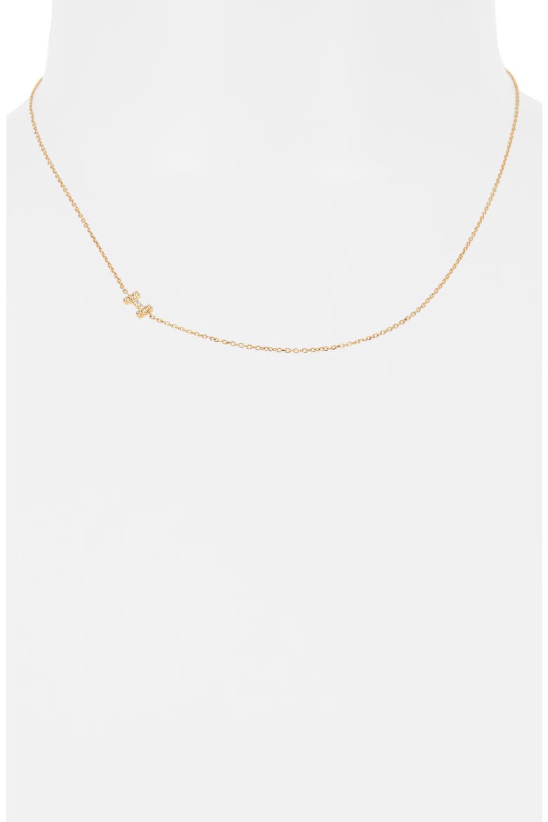 Love Letter Pavé Diamond Initial Pendant Necklace, Alternate, color, GOLD-I