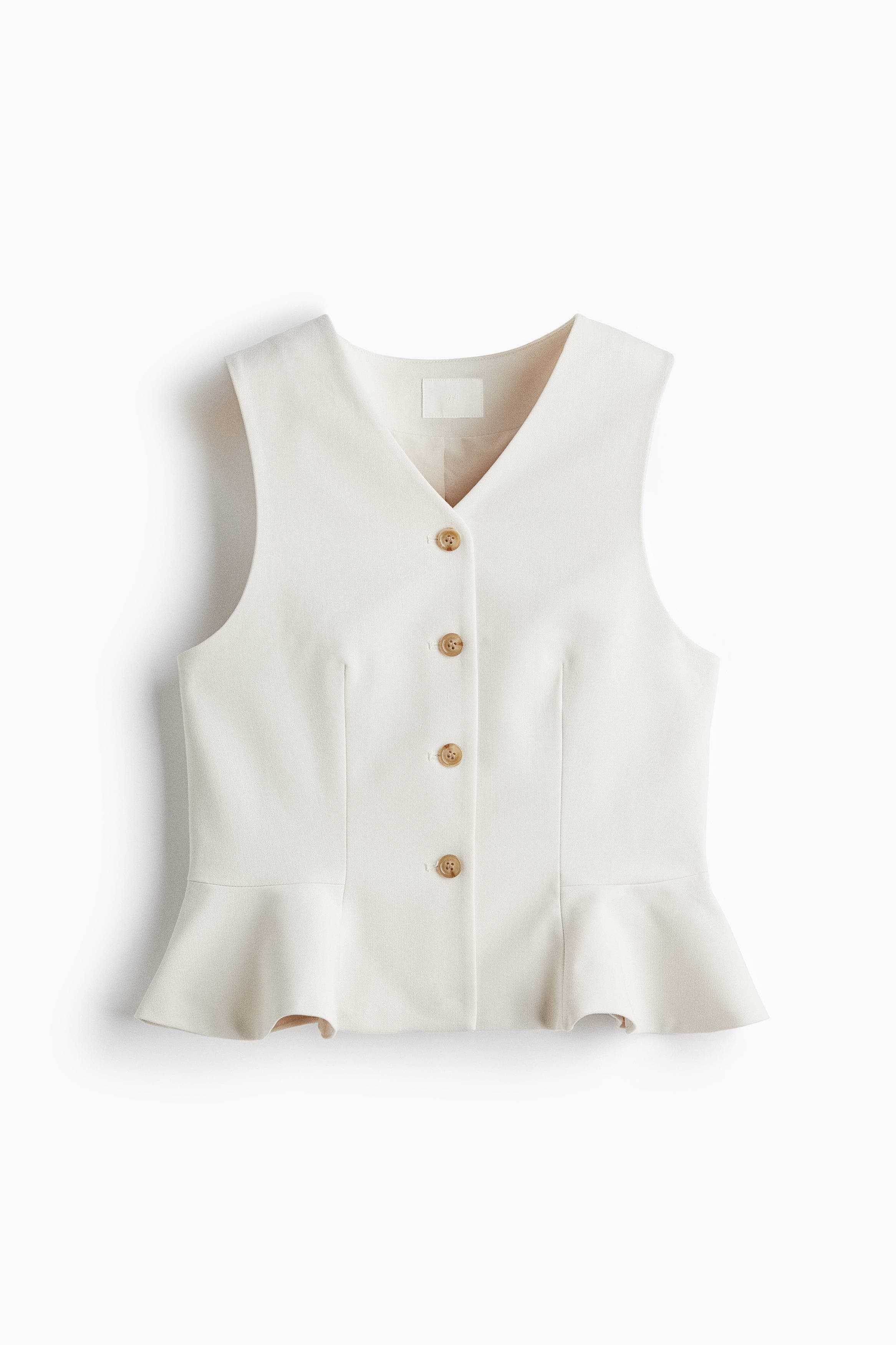 V-neck Peplum Waistcoat - image 3